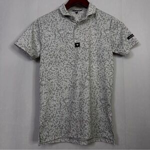 Bad Birdie Polo Golf Short Sleeve Womens Gray Abstract Outdoor Athletic Medium